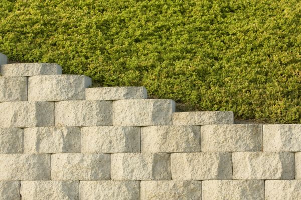 Block Retaining Wall Installation